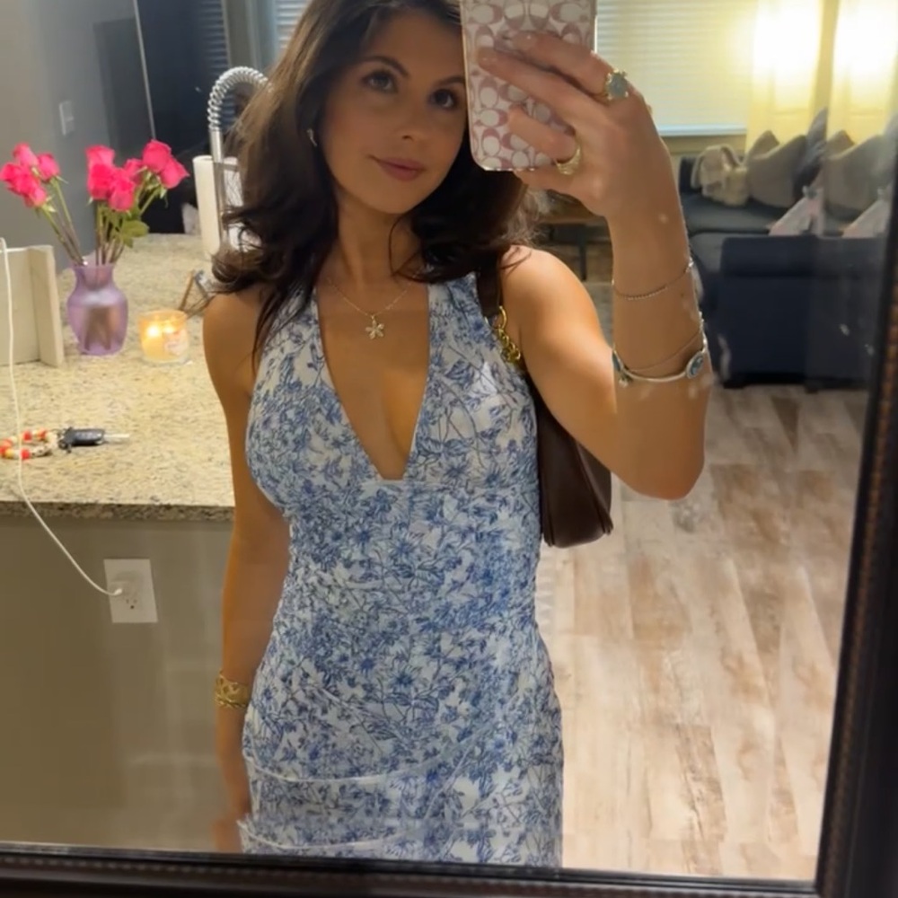 Elegant Floral Dress BUT IN BROWN!